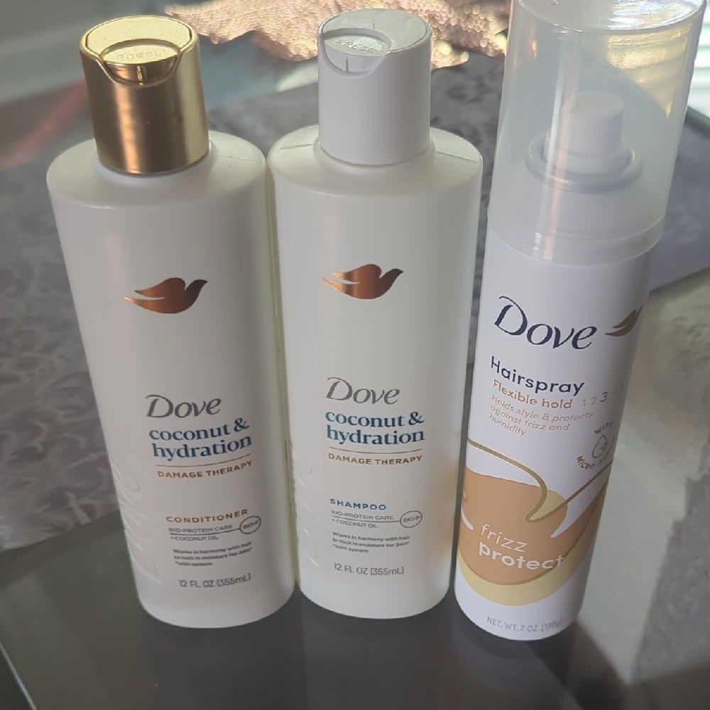 Dove Coconut & Hydration Hair Care Set -New